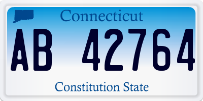 CT license plate AB42764