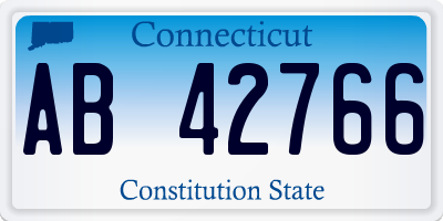 CT license plate AB42766