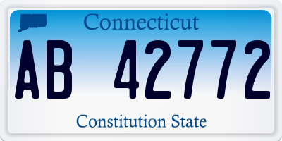 CT license plate AB42772