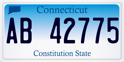 CT license plate AB42775