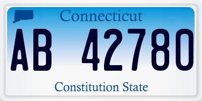 CT license plate AB42780