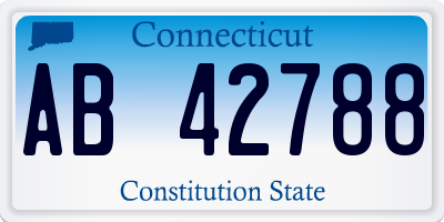 CT license plate AB42788