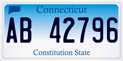 CT license plate AB42796