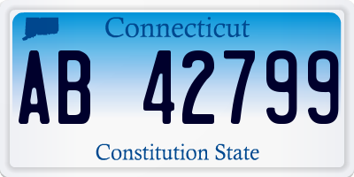 CT license plate AB42799