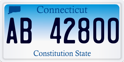 CT license plate AB42800