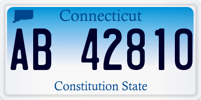 CT license plate AB42810