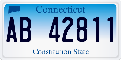CT license plate AB42811