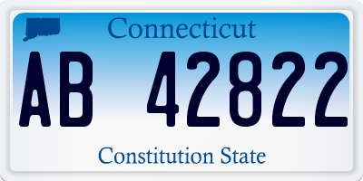 CT license plate AB42822