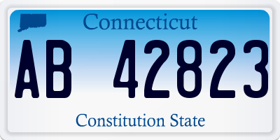 CT license plate AB42823