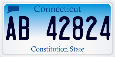 CT license plate AB42824