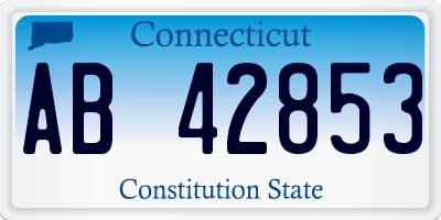 CT license plate AB42853