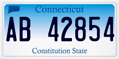 CT license plate AB42854