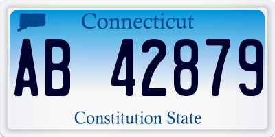 CT license plate AB42879