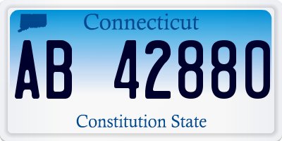 CT license plate AB42880