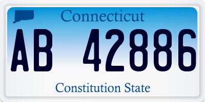 CT license plate AB42886