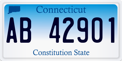 CT license plate AB42901