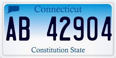 CT license plate AB42904