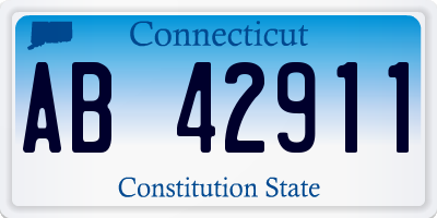 CT license plate AB42911