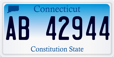 CT license plate AB42944