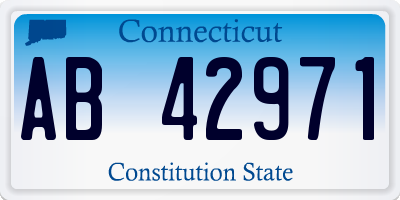 CT license plate AB42971