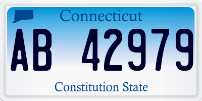 CT license plate AB42979