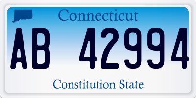 CT license plate AB42994