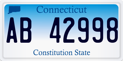 CT license plate AB42998