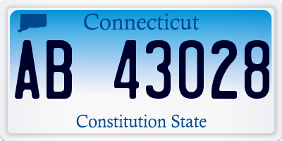 CT license plate AB43028