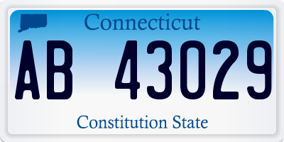 CT license plate AB43029