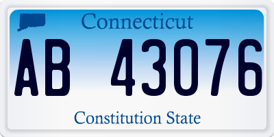 CT license plate AB43076