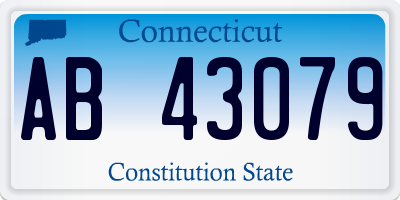 CT license plate AB43079