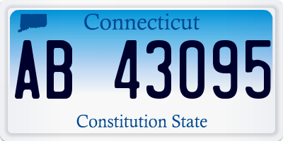 CT license plate AB43095