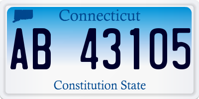 CT license plate AB43105