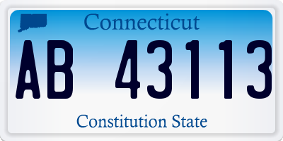 CT license plate AB43113