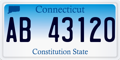 CT license plate AB43120