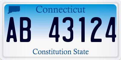 CT license plate AB43124