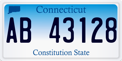 CT license plate AB43128