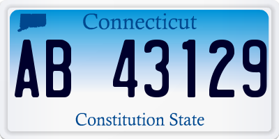 CT license plate AB43129