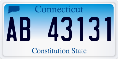 CT license plate AB43131