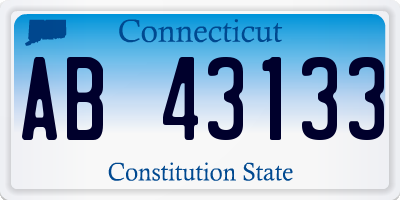 CT license plate AB43133