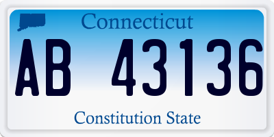 CT license plate AB43136