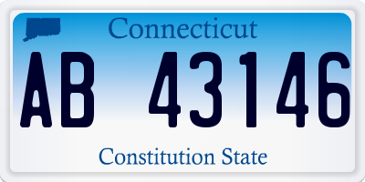 CT license plate AB43146