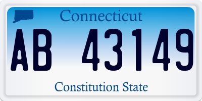 CT license plate AB43149