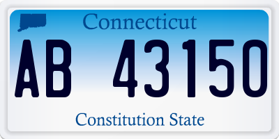 CT license plate AB43150