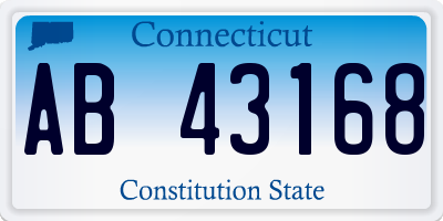 CT license plate AB43168