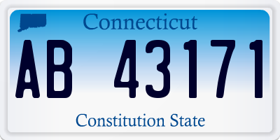 CT license plate AB43171