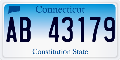 CT license plate AB43179