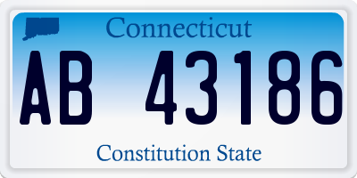 CT license plate AB43186