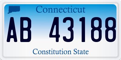 CT license plate AB43188