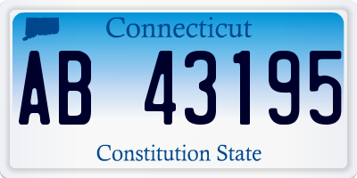 CT license plate AB43195